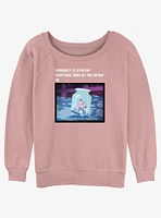 Disney Alice Wonderland Anxiety Meme Girls Slouchy Sweatshirt