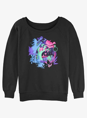 Disney Alice Wonderland Chaos Girls Slouchy Sweatshirt