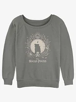 Disney Hocus Pocus Black Flame Girls Slouchy Sweatshirt