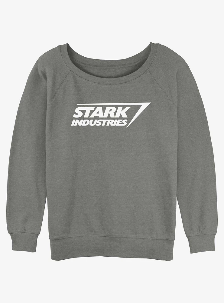 Marvel Iron Man Stark Industries Logo Girls Slouchy Sweatshirt