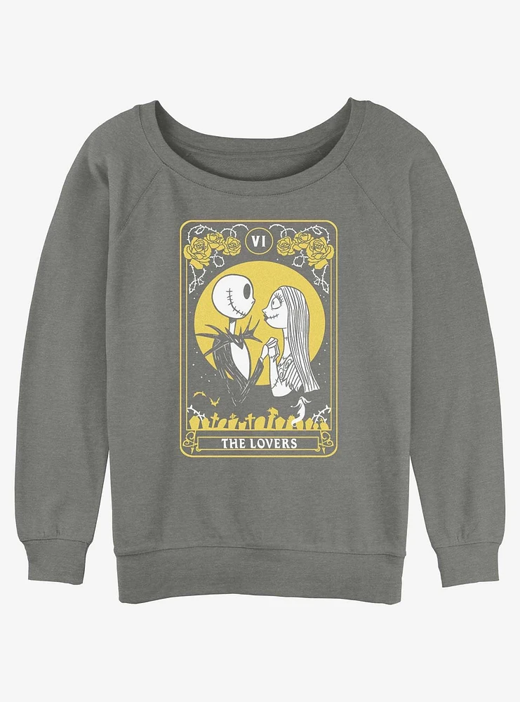 The Nightmare Before Christmas Jack & Sally Lovers Tarot Girls Slouchy Sweatshirt