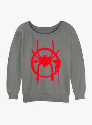 Marvel Spider-Man Miles Morales Symbol Girls Slouchy Sweatshirt