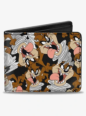 Looney Tunes Tasmanian Devil Vortex Poses ScatteBifold Wallet