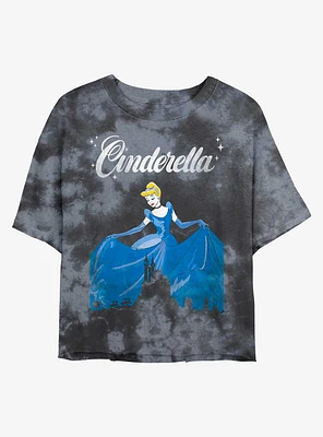 Disney Cinderella Dancing Tie-Dye Girls Crop T-Shirt