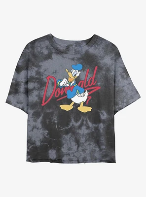 Disney Donald Duck Signature Tie-Dye Girls Crop T-Shirt