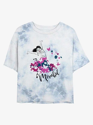 Disney Encanto Mirabel Butterfly Tie-Dye Girls Crop T-Shirt