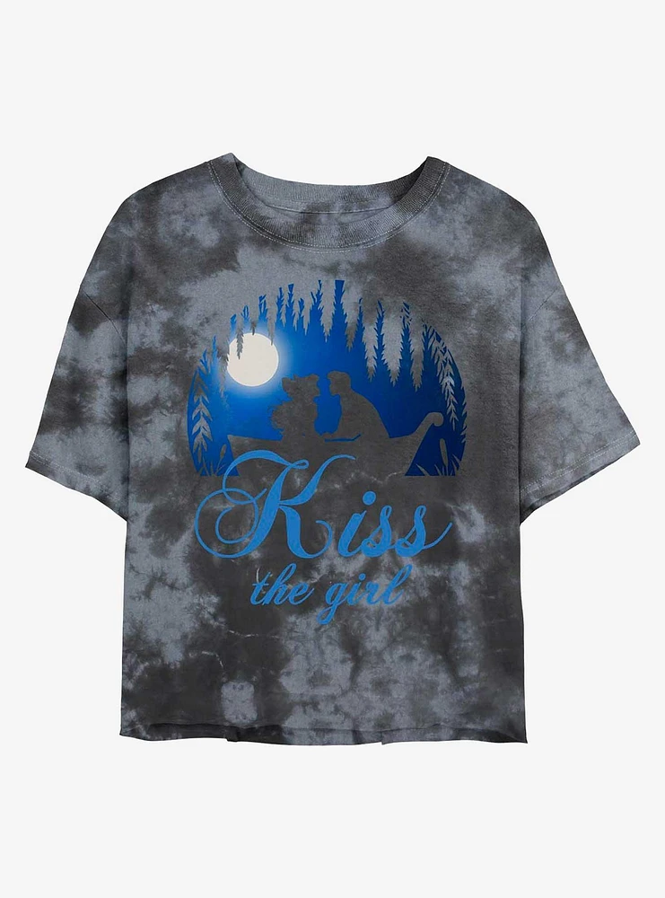 Disney The Little Mermaid Kiss Girl Tie-Dye Girls Crop T-Shirt
