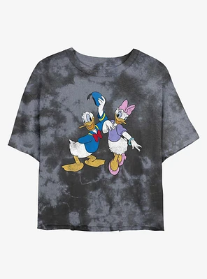 Disney Donald Duck & Daisy Big Tie-Dye Girls Crop T-Shirt