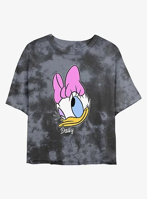 Disney Daisy Duck Big Face Tie-Dye Girls Crop T-Shirt