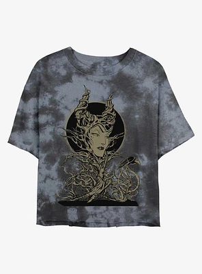 Disney Maleficent The Gift Tie-Dye Girls Crop T-Shirt