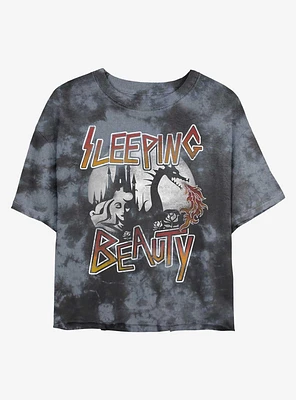 Disney Sleeping Beauty Aurora Sleep Tie-Dye Girls Crop T-Shirt