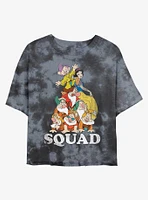 Disney Snow White and the Seven Dwarfs Squad Tie-Dye Girls Crop T-Shirt
