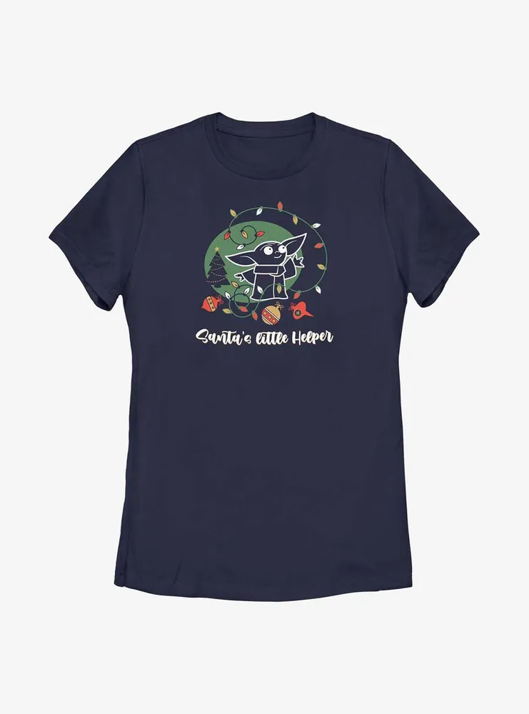 Star Wars The Mandalorian Santa's Helper Womens T-Shirt