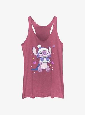 Disney Lilo & Stitch Cozy Angel Hot Cocoa Girls Tank