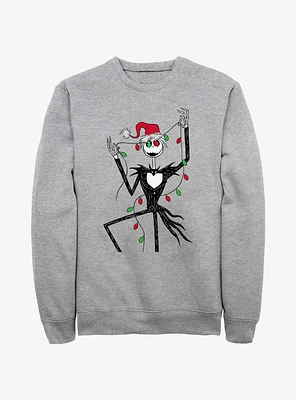 The Nightmare Before Christmas Santa Jack Lights Sweatshirt
