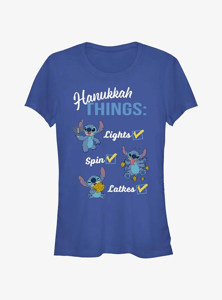 Disney Lilo & Stitch Hanukkah List Girls T-Shirt