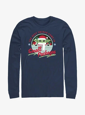 Star Wars The Mandalorian Santa Grogu Small Packages Long-Sleeve T-Shirt