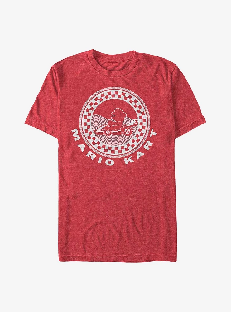 Nintendo Mario Kart Checkered Badge T-Shirt