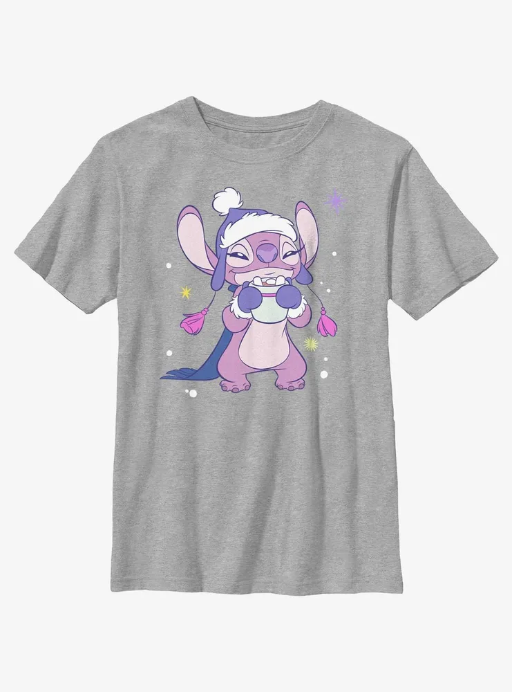 Disney Lilo & Stitch Cozy Angel Hot Cocoa Youth T-Shirt