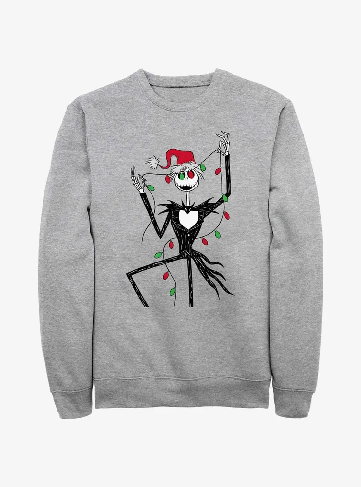 Disney The Nightmare Before Christmas Santa Jack Lights Sweatshirt