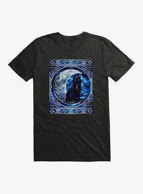 Celtic Black Cat T-Shirt by Brigid Ashwood