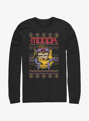 Marvel Modok Ugly Christmas Long-Sleeve T-Shirt