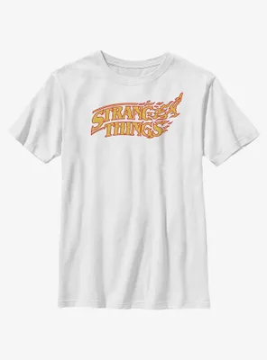 Stranger Things Vanishing Fire Logo Youth T-Shirt