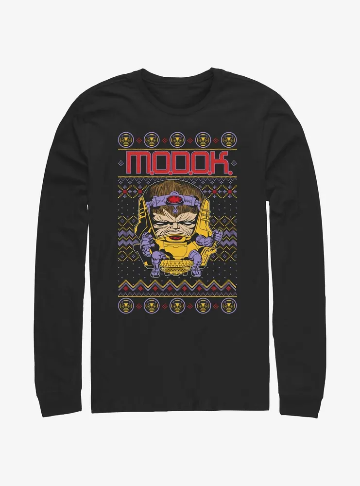 Marvel Modok Ugly Christmas Long-Sleeve T-Shirt