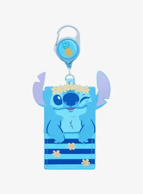 Disney Lilo & Stitch Floral Stitch Retractable Lanyard - BoxLunch Exclusive