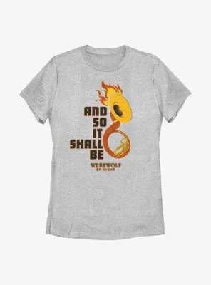 Marvel Studios' Special Presentation: Werewolf By Night Flaming Horn Womens T-Shirt