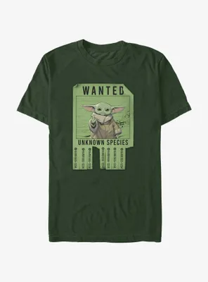 Star Wars The Mandalorian Wanted Unknown Species T-Shirt