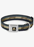 DC Comics Justice League Aquaman Scales Stripe Seatbelt Buckle Dog Collar
