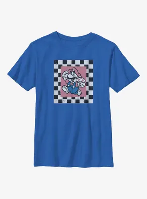 Nintendo Mario Cubby Checkers Youth T-Shirt