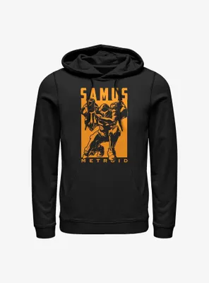 Nintendo Metroid Samus Action Poster Hoodie