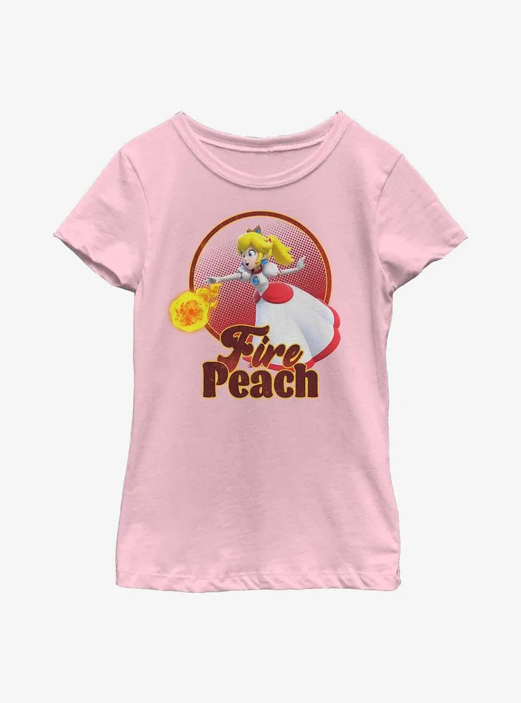Nintendo Fire Peach Youth Girls T-Shirt