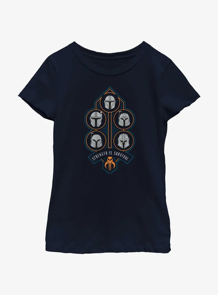Star Wars The Mandalorian Strength Is Survival Youth Girls T-Shirt