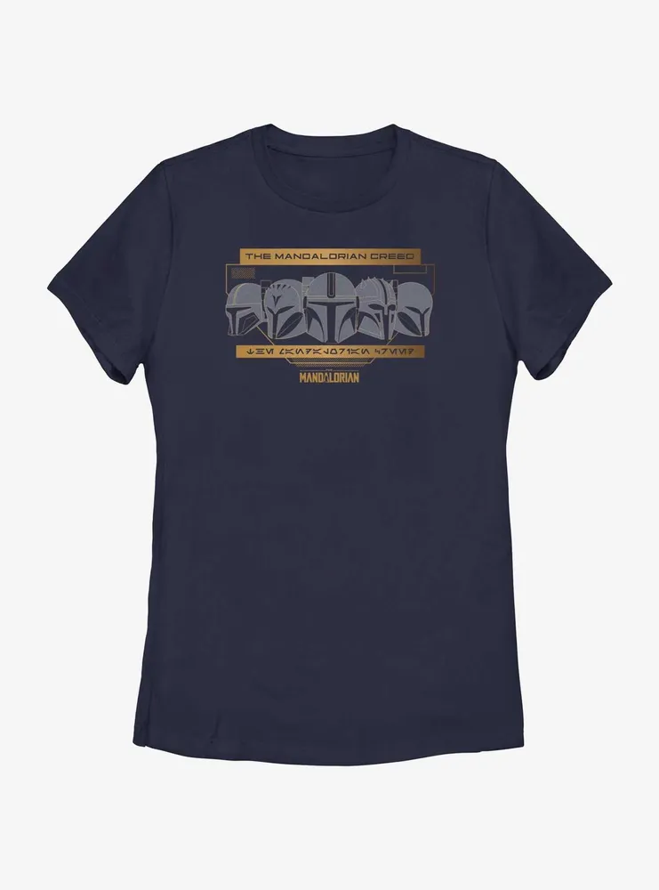 Star Wars the Mandalorian Helmets of Creed Womens T-Shirt