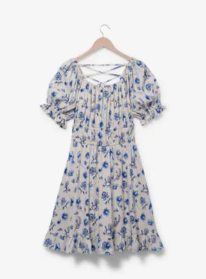 Disney Sleeping Beauty Floral Icons Allover Print Smock Dress - BoxLunch Exclusive