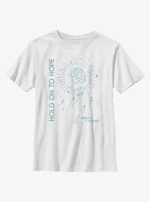 Disney Beauty And The Beast Hold On To Hope Rose Youth T-Shirt