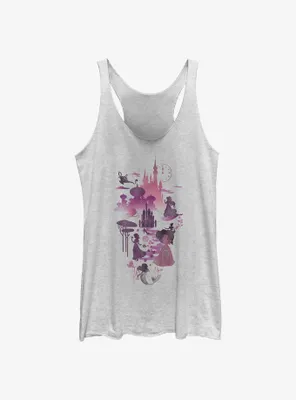 Disney Princesses Vignette Collage Womens Tank Top