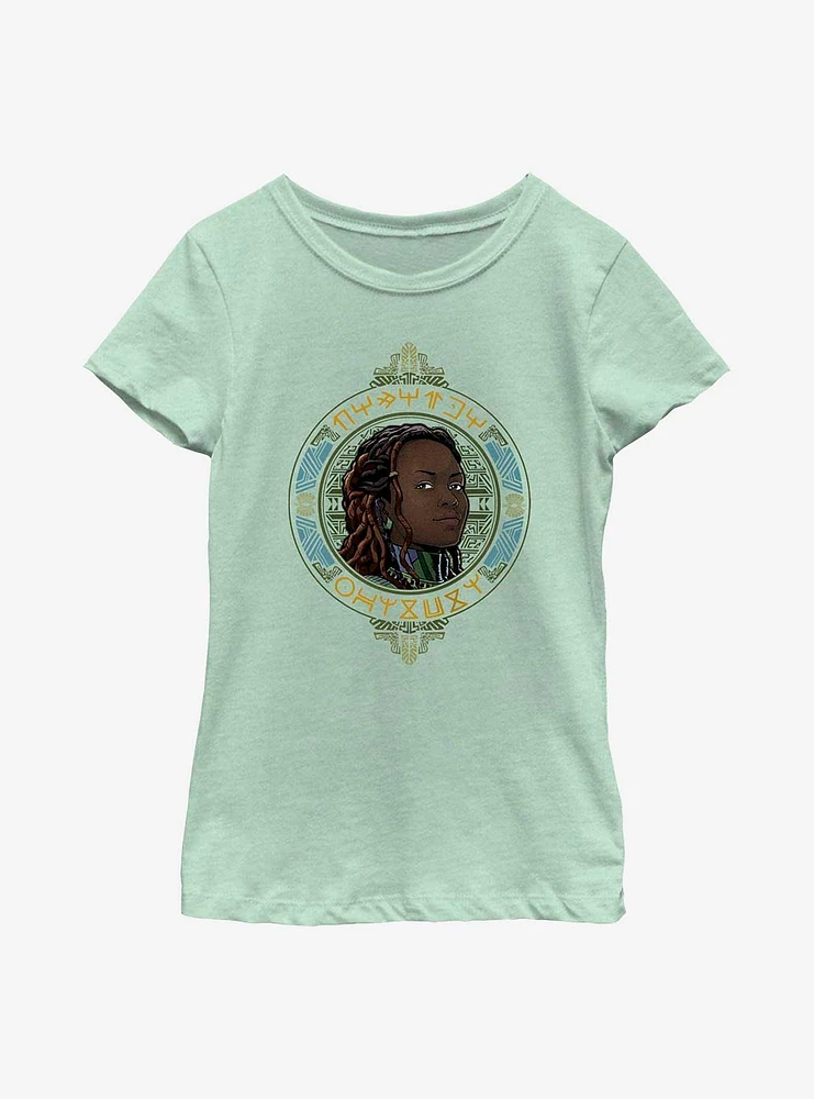 Marvel Black Panther: Wakanda Forever Nakia Badge Youth Girls T-Shirt