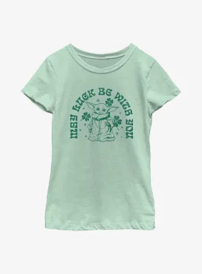 Star Wars The Mandalorian Grogu May Luck Be With You Youth Girls T-Shirt