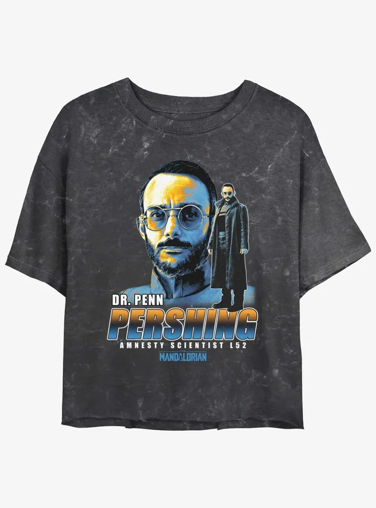 Star Wars The Mandalorian Amnesty Scientist Dr. Penn Pershing Mineral Wash Womens Crop T-Shirt