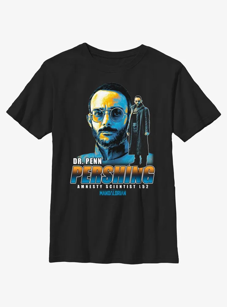 Star Wars The Mandalorian Amnesty Scientist Dr. Penn Pershing Youth T-Shirt