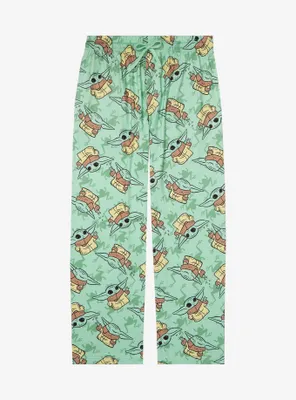 Star Wars The Mandalorian Grogu & Frogs Allover Print Sleep Pants - BoxLunch Exclusive