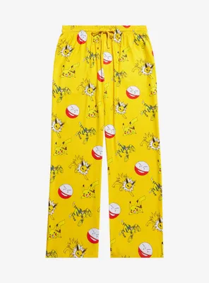 Pokémon Electric Type Allover Print Women's Plus Sleep Pants - BoxLunch Exclusive