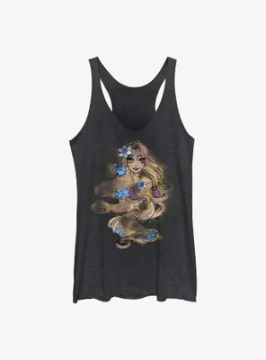 Disney Tangled Rapunzel Hair Sketch Womens Tank Top