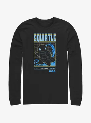 Pokemon Squirtle Grid Long-Sleeve T-Shirt