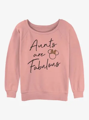 Disney Minnie Mouse Fabulous Aunt Womens Slouchy Sweatshirt