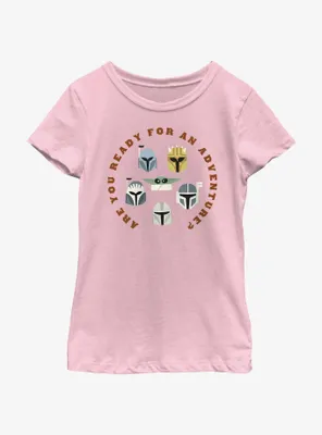 Star Wars The Mandalorian Adventure Helmets Youth Girls T-Shirt